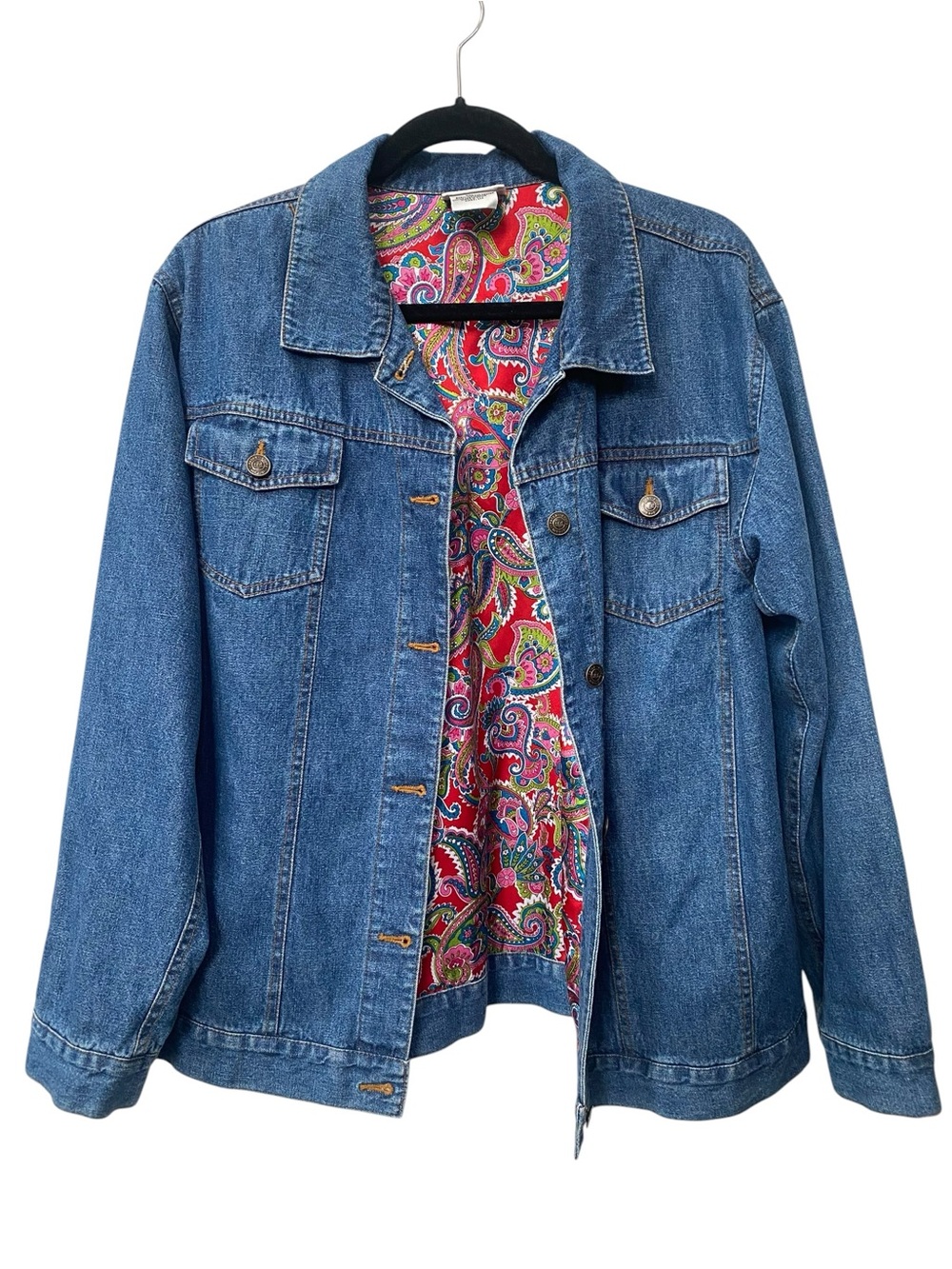 Vintage Y2K QVC Redwear Blue Jean Denim Jacket Oversized Loose fit size M